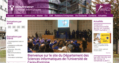 Desktop Screenshot of depinfo.u-cergy.fr