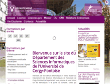 Tablet Screenshot of depinfo.u-cergy.fr
